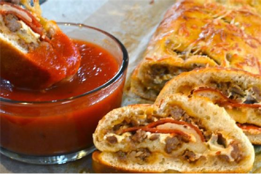 Sausage & Pepperoni Stromboli