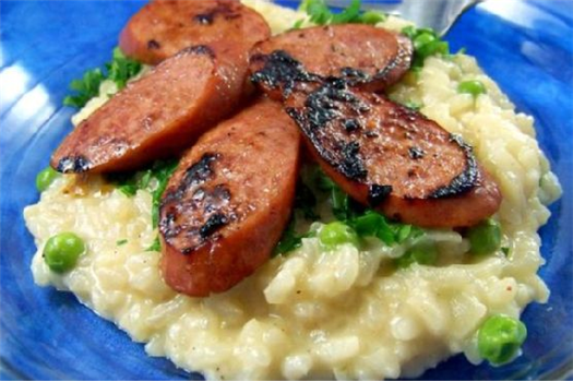 Creamy Risotto With Smoked Turkey Sausage