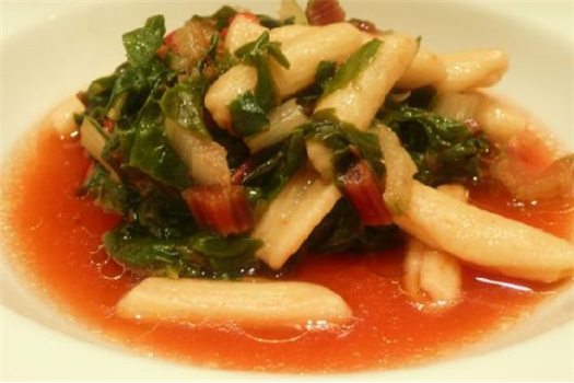 Cavatelli With Red and Green Chard