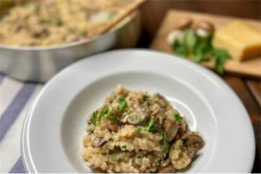 Mushroom Risotto with Parmigiano Reggiano and Fresh Italian Parsley