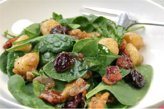 Gnocchi and Wilted Spinach Salad