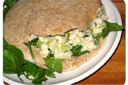 Crab Salad Stuffed Pita Pockets