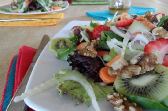 Spring Salad with Walnut Vinaigrette