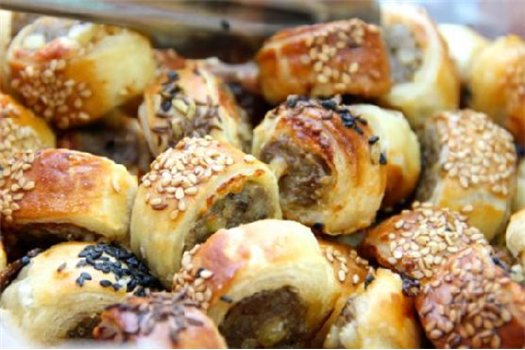 Party Sausage Bites With Pine Nuts