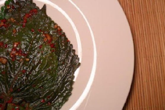 Kkaetnip Jangajji (Korean Pickled Perilla Leaves)