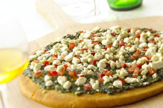 Goat Cheese Pesto Pizza