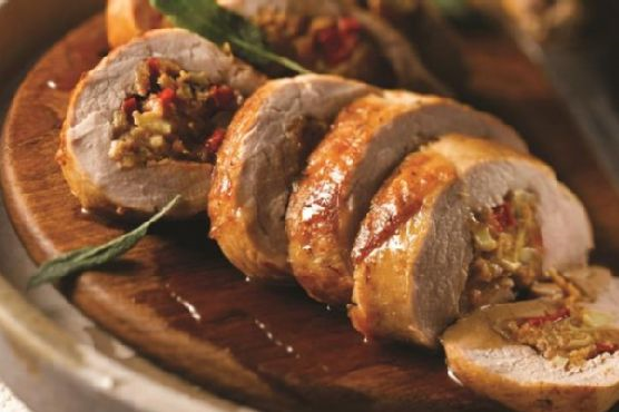 Savoury Mushroom stuffed Pork Tenderloin