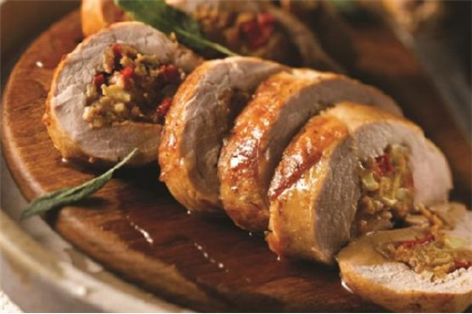 Savoury Mushroom stuffed Pork Tenderloin