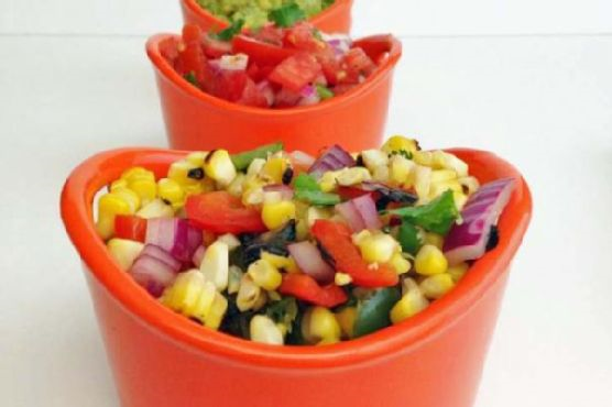 Charred Corn and Pepper Salsa