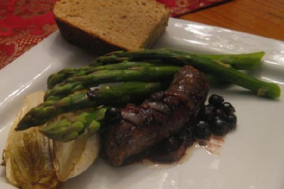 Venison with Saskatoon Berry Sauce