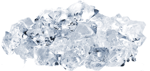 crushed ice cubes