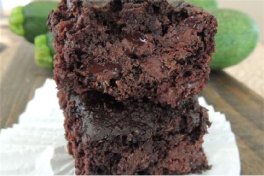 Double Dark Chocolate Zucchini Brownies