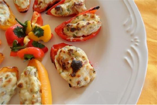 Cream Cheese Stuffed Baby Bell Pepper Appetizer