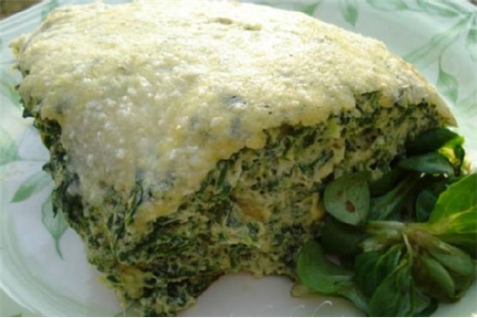 Fluffy frittata with spinach