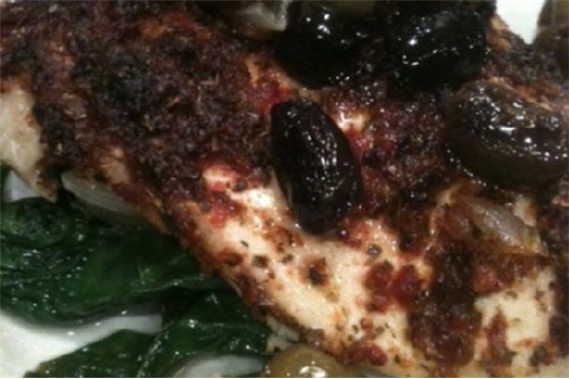 Chicken with Sun Dried Tomatoes and Olives